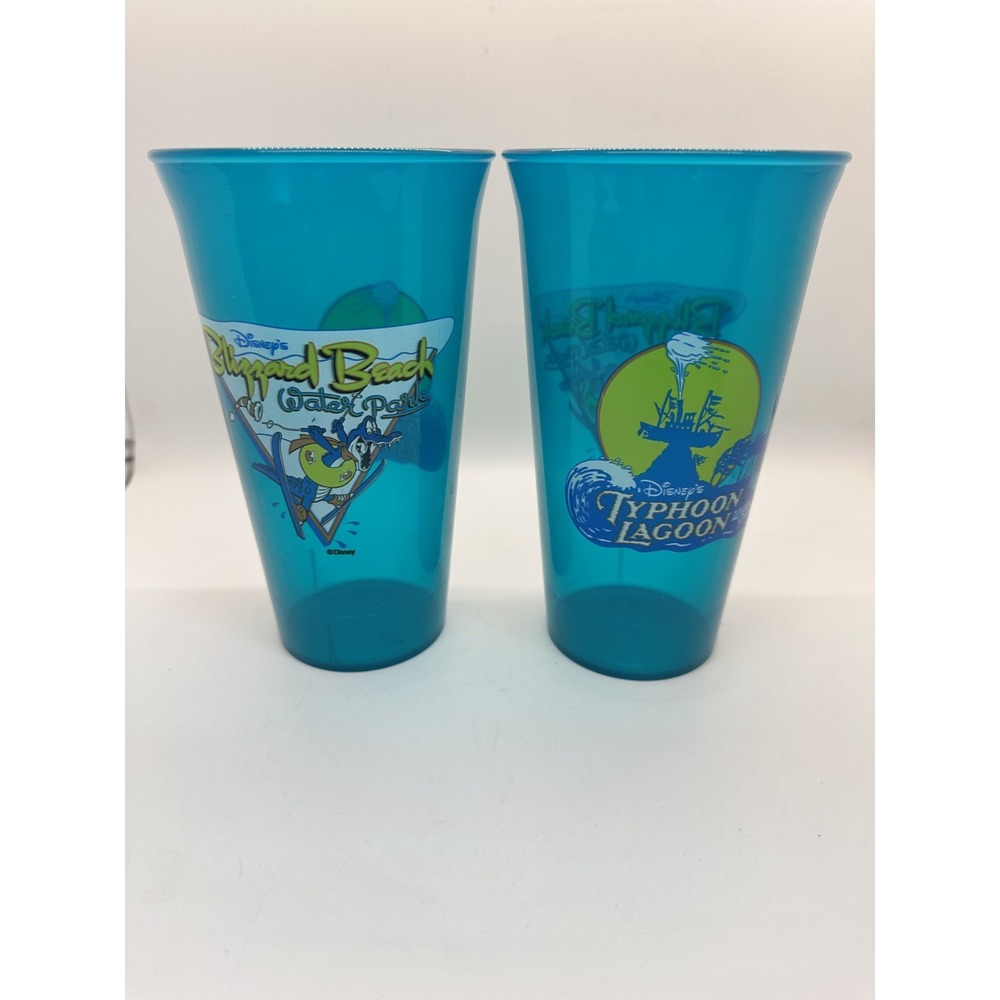 Disney Parks Typhoon Lagoon‎ Blizzard Beach Plastic Collectable Mug Cup Souvenir